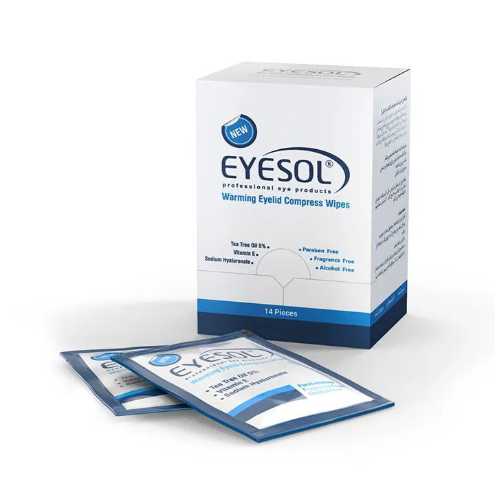 پد پاک کننده پلک و مژه آیسول مدل warming بسته 14 عددی - Eyesol compress wipe